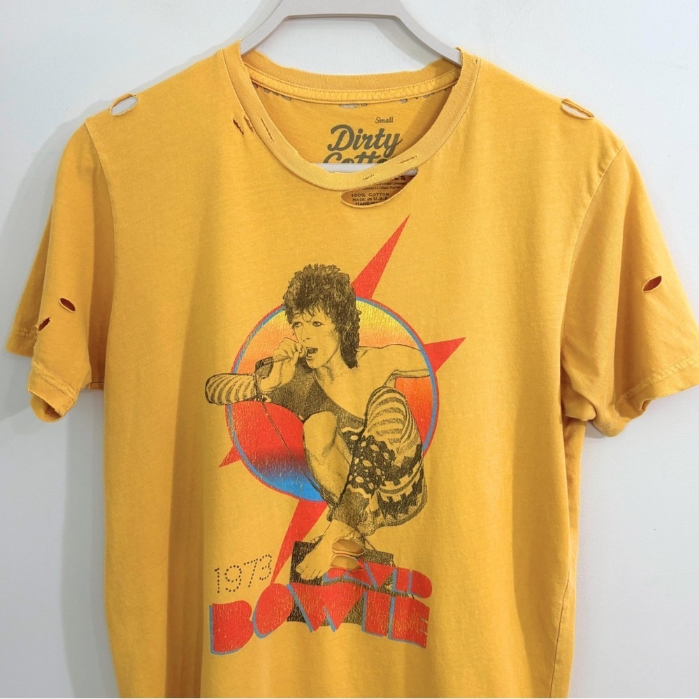 Dirty Cotton Scoundrels David Bowie Ziggy Stardust Tee - Minor Flaw - Picture 3 of 15